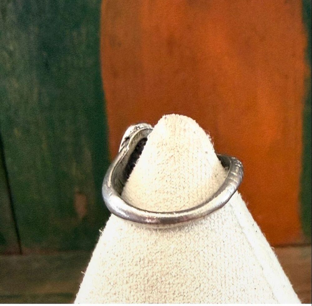 PRECO Elephant Wrap Ring Silver Tone Vintage Animal Statement Ring - Picture 7 of 11